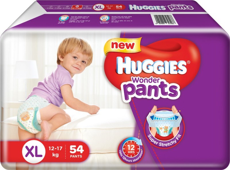 Huggies Wonder Pants Diapers  XL  Buy 90 Huggies Pant Diapers for babies  weighing  17 Kg  Flipkartcom