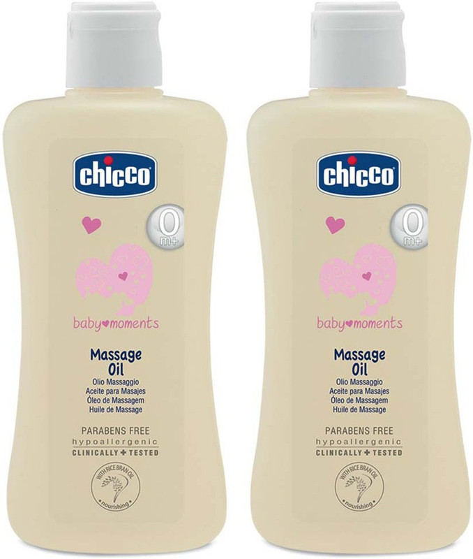 Chicco Chicco Massage Oil 200 ml, Pack of 2 (400ml total)(400 ml)