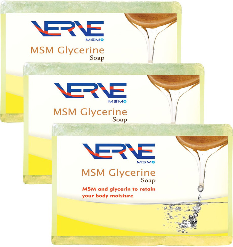 verve msm VITAMIN Glycerin - Natural Beauty Mineral Soap 180 gm(3 x 60 g)