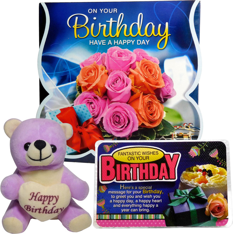 Siddhi Gifts boyfriend birthday gifts - Birthday Greeting Card and Cute Soft Teddy With Birthday Quotation(Set of 1) Siddhi Gifts boyfriend birthday gifts - Birthday Greeting Card and Cute Soft Teddy With Birthday Quotation(Set of 1)