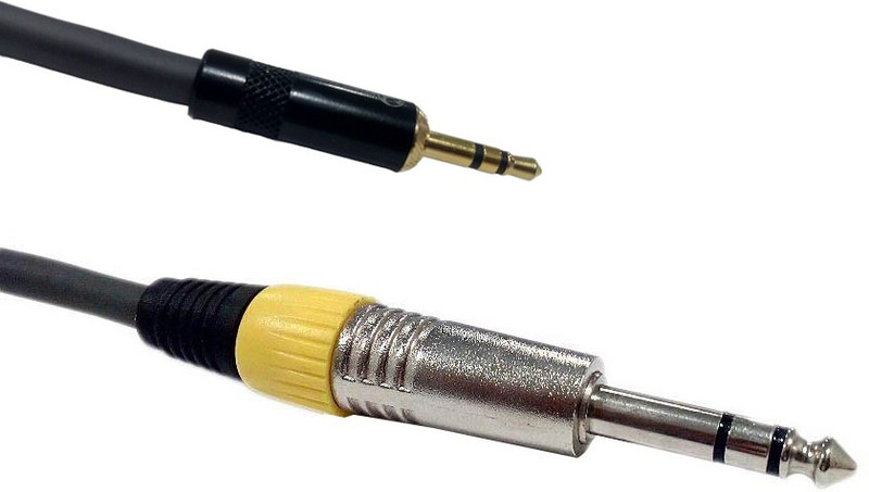 Sonic Plumber 3.5mm EP Stereo to 1/4 inch TRS Jack (2m) Cable(Black)
