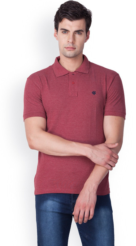 Buy ONN Solid Men Polo Neck Maroon T Shirt Online at desertcartINDIA