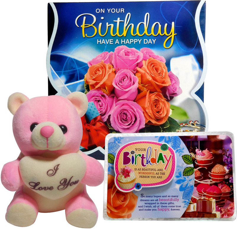 Siddhi Gifts Birthday Teddy - Birthday Greeting Card and Cute Soft Teddy With Birthday Quotatio(Set of 1) Siddhi Gifts Birthday Teddy - Birthday Greeting Card and Cute Soft Teddy With Birthday Quotatio(Set of 1)
