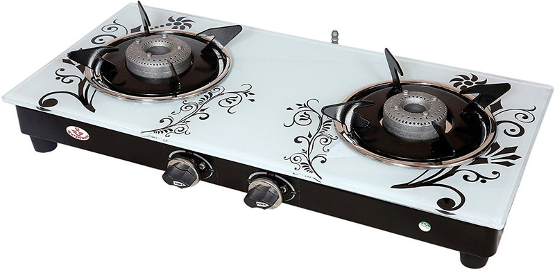 Suryajwala ROYALE GT02 SURYA AB 2 Burner White Design Stainless Steel Manual Gas Stove(2 Burners)