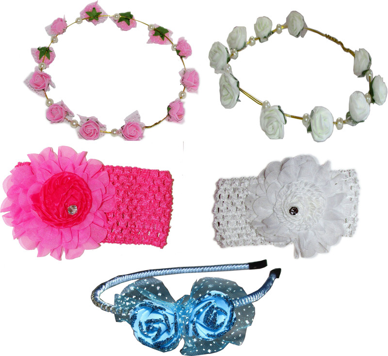 koki Combo of Multi Color Floral Hairbands Hair Accessory Set(Multicolor)
