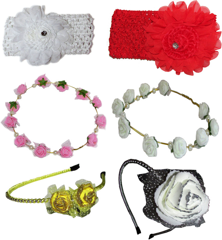 koki Combo of Multi Color Floral Hairbands Hair Accessory Set(Multicolor)