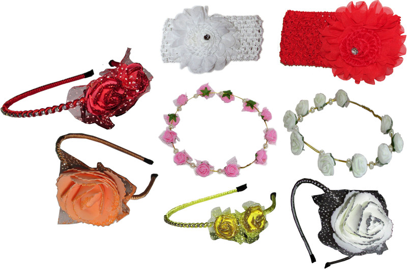 koki Combo of Multi Color Floral Hairbands Hair Accessory Set(Multicolor)