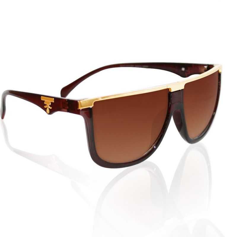 Knotyy Rectangular Sunglasses(Brown)