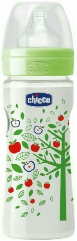 Chicco well being feeding bottle (4m+) - 250 ml(Green)