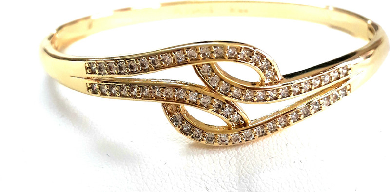 sparkle jewels Copper Cubic Zirconia Gold-plated Bracelet