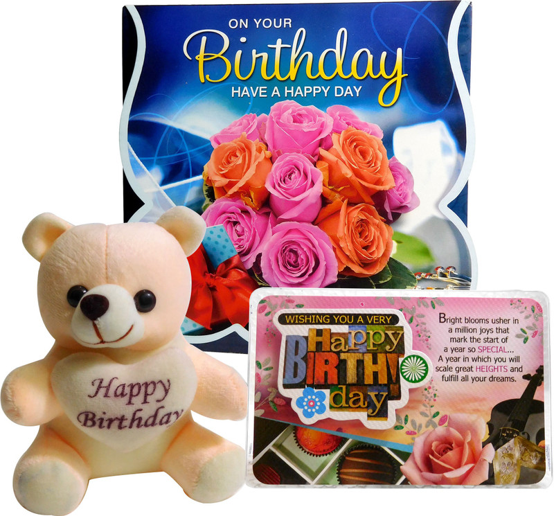 Siddhi Gifts special birthday gift for girls - Birthday Greeting Card and Cute Soft Teddy With Birthday Quotation(Set of 1) Siddhi Gifts special birthday gift for girls - Birthday Greeting Card and Cute Soft Teddy With Birthday Quotation(Set of 1)