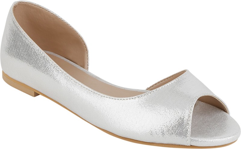 Flora Women Silver Flats- Buy Online in 