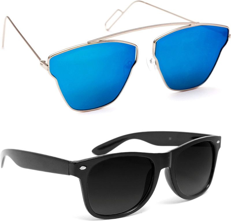 TheWhoop Wayfarer Sunglasses(Blue, Black)