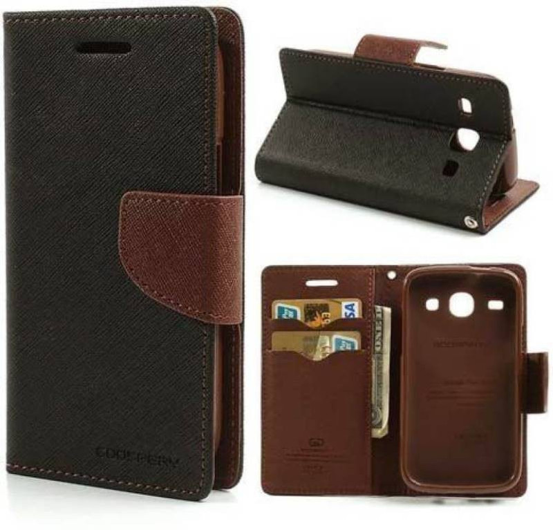 zcase Flip Cover for SAMSUNG Galaxy J2 Pro(Black, Brown, Flip Cover)