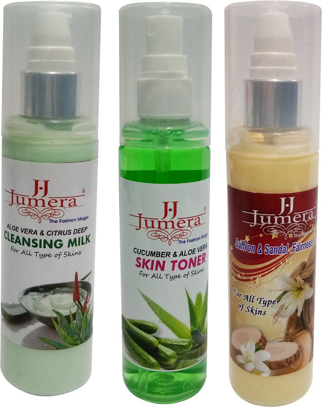 jumera Combo of, Skin Toner/Aloeveera Cleansing Milk/Lotion pack of 3(Set of 3)