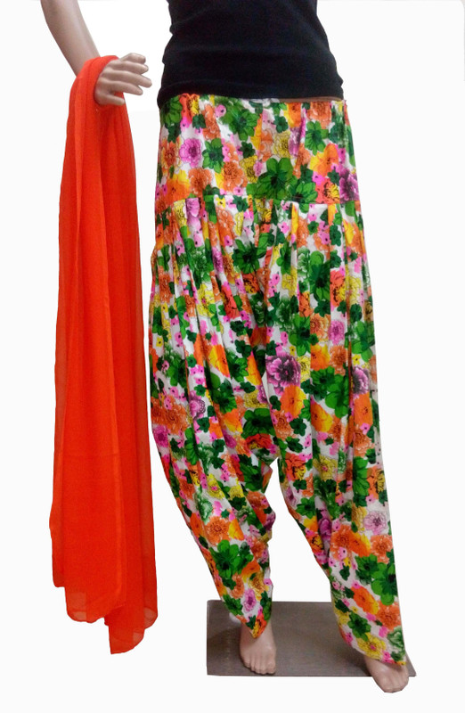 satya crafts Cotton Floral Print Salwar and Dupatta Material(Unstitched)