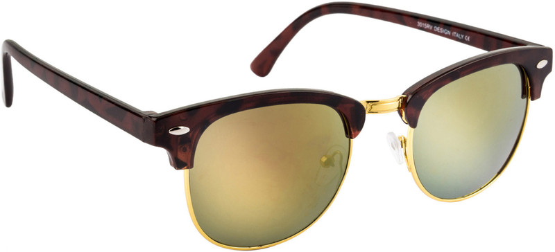 NuVew Clubmaster Sunglasses(Pink, Golden)