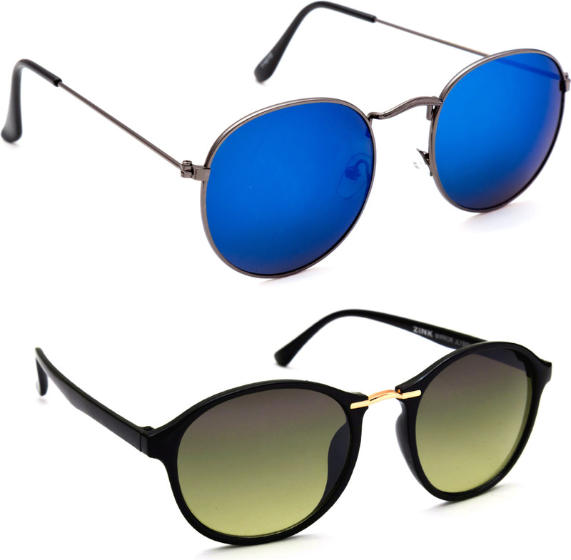 TheWhoop Round Sunglasses(Blue, Green)