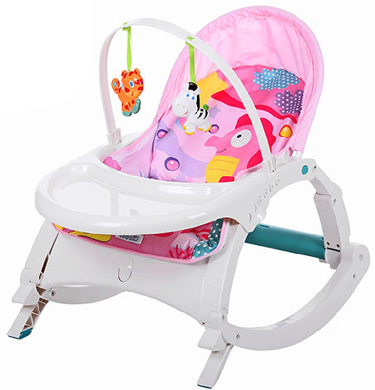 Darling Toys Convertible Shape Newborn to Toddler Portable Rocker Rocker(Multicolor)