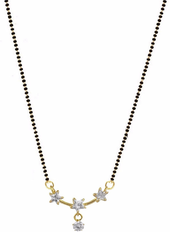 aabhu 3 Stone Alloy Mangalsutra