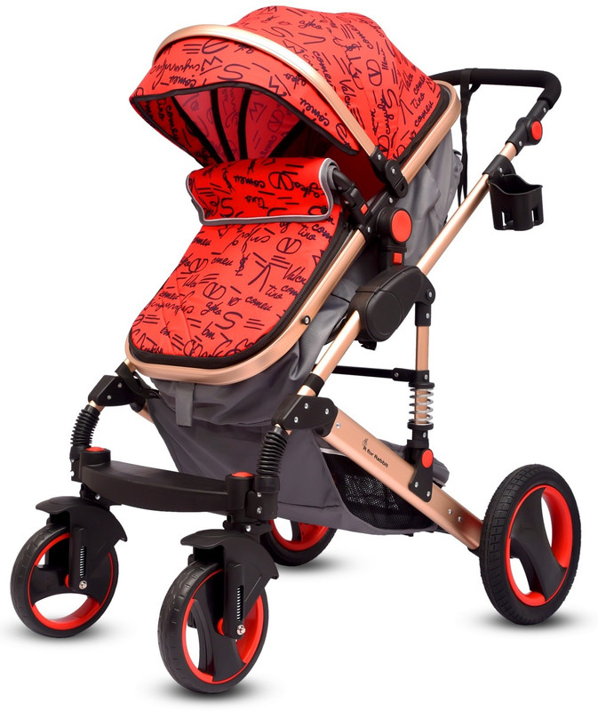 R for Rabbit Hokey Pokey Pram(Multi, Red)