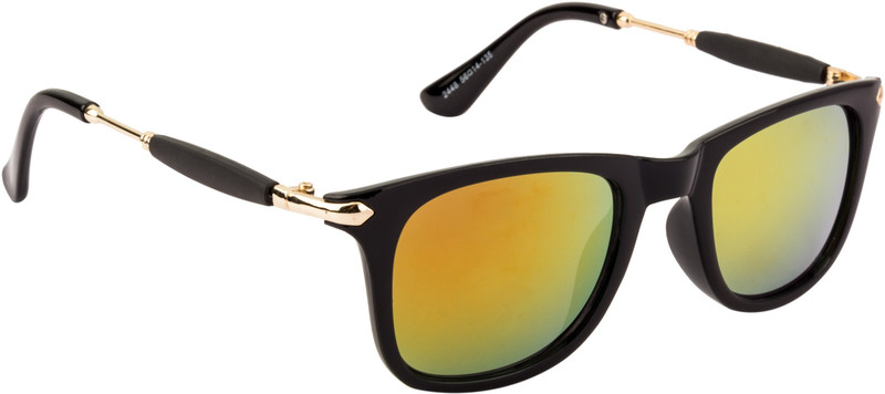 NuVew Wayfarer Sunglasses(Golden, Orange)