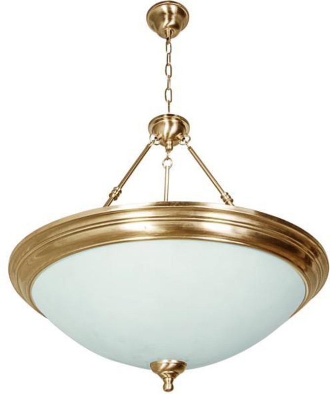 fos lighting Lighting Dish Antique Brass Top Covered 5 Light Hanging Light Pendants Ceiling Lamp