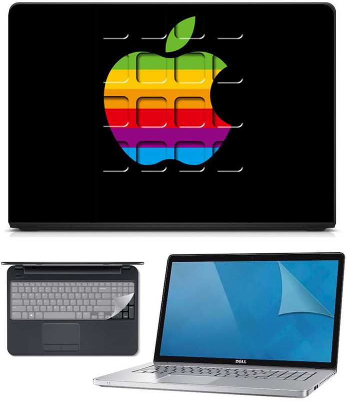 FineArts 3in1 Combo of Premium Quality, HD, UV Printed, Laminated, Protected, Bubble Free, Scratchproof, Washable, Easy to Install Laptop Skin/Sticker/Vinyl/Cover for 15.6 inches on 3M Vinyl with Screen Guard and Key Protector Phone (Sun Flower 3in1) Combo Set(Multicolor)