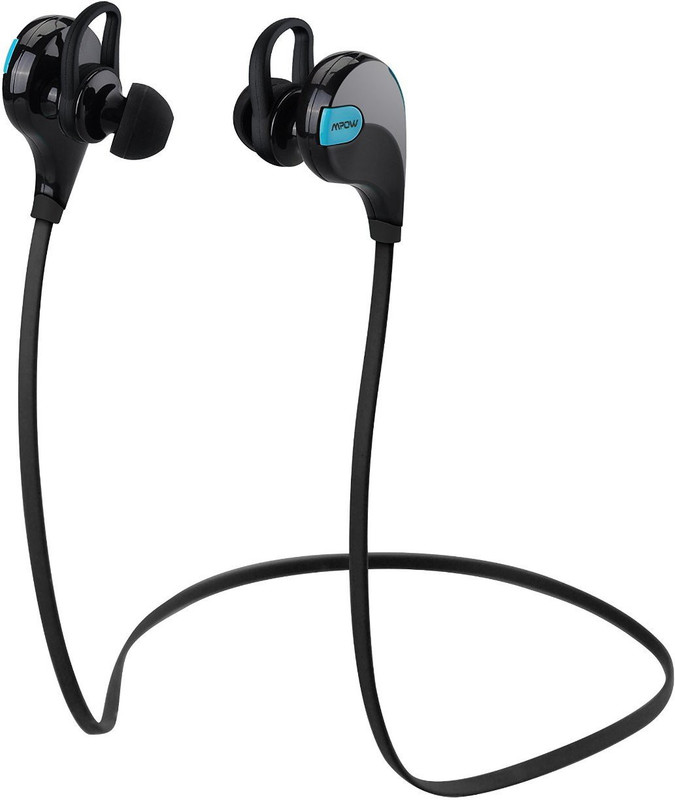 Mpow MBH5B Bluetooth Headset with Mic(Blue, Black, In the Ear)