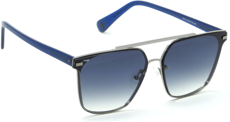 Image Retro Square Sunglasses(Blue)