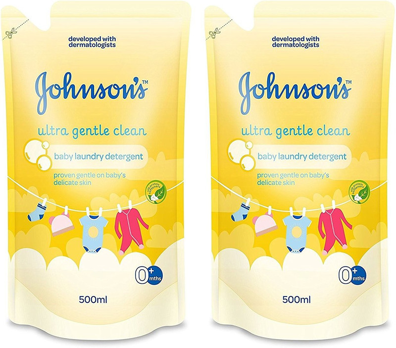 Johnson's Baby Laundry Detergent - Ultra Gentle Clean (500ml x 2 pcs)1000ml(Yellow)