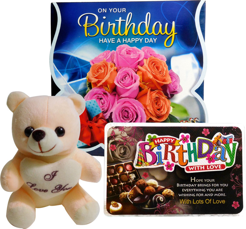 Siddhi Gifts Birthday Greeting Card and Cute Soft Teddy With Birthday Quotation(Set of 1) Siddhi Gifts Birthday Greeting Card and Cute Soft Teddy With Birthday Quotation(Set of 1)