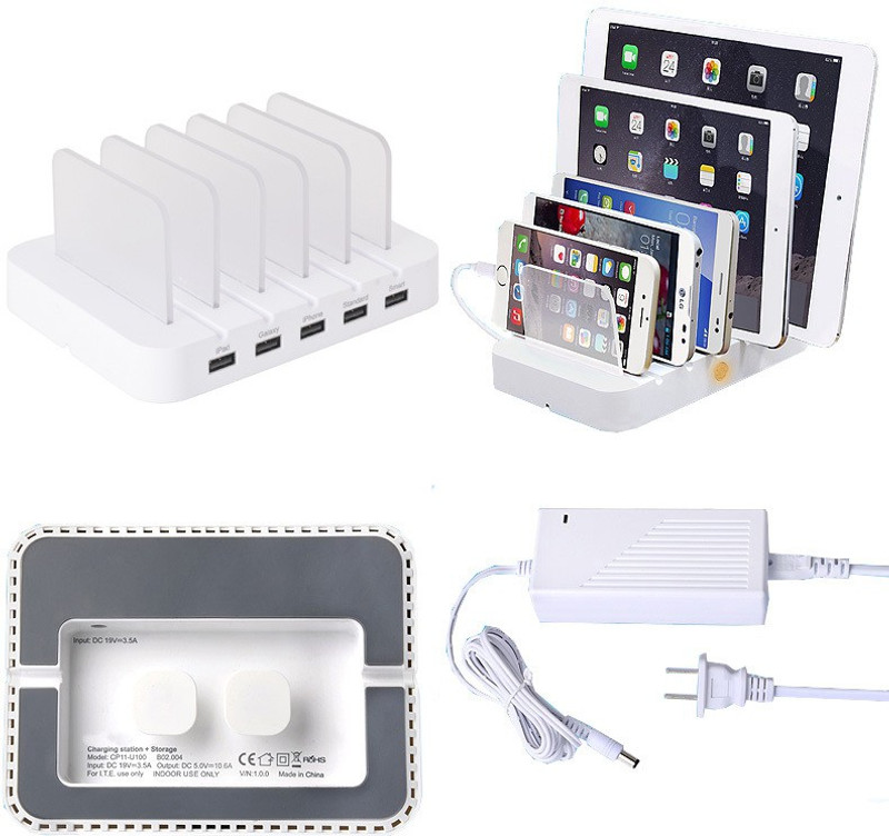 ODM 5 Port USB Charging Dock(White)