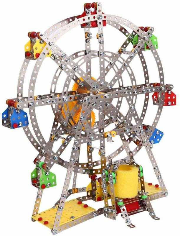 shunji DIY metal sky wheel(wind up with music)(Multicolor)