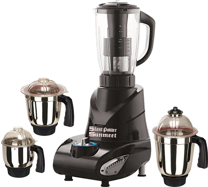 SilentPowerSunmeet TA Jusal MG17-TA-JUS-012 1000 W Juicer Mixer Grinder(Black, 4 Jars)