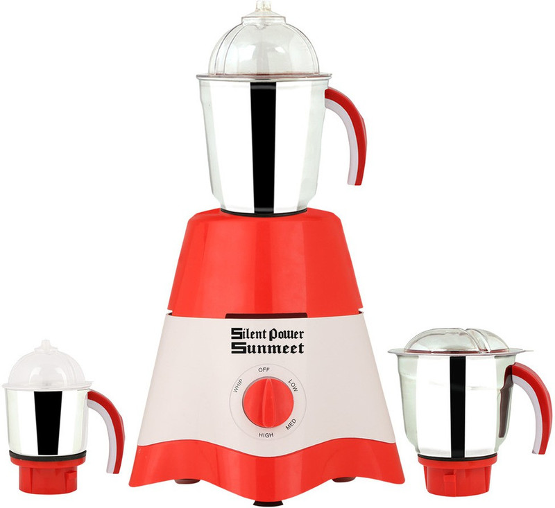 SilentPowerSunmeet TA Star MG17-TA-STR-35 600 W Mixer Grinder(Red, White, 3 Jars)