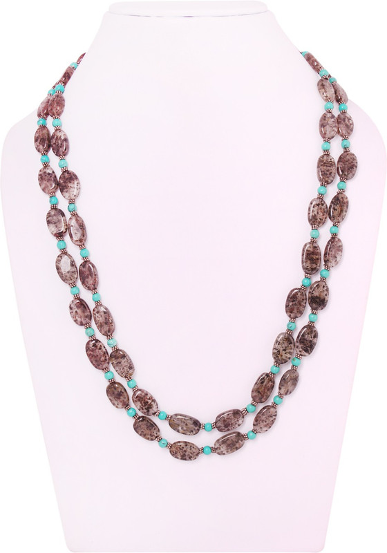 acclare Rutile Semi Precious Turquoise, Quartz Stone Necklace