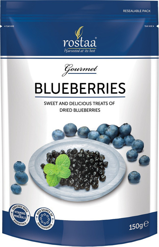 Rostaa Dried Blueberries Blueberry(150 g, Pouch)