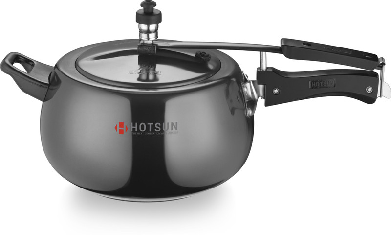 hotsun Daisy Black Diamond Pressure Cooker 5.5Ltr-Black-Hard Anodized induction base 5.5 L Induction Bottom Pressure Cooker(Hard Anodized)