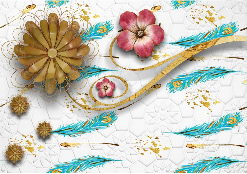 seema creations Floral & Botanical Wallpaper(42 cm X 60 cm)