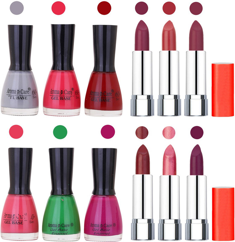 Aroma Care Wholesale Rate Combo of Nail Polish and Rythm Lipstick 695(Set of 12)