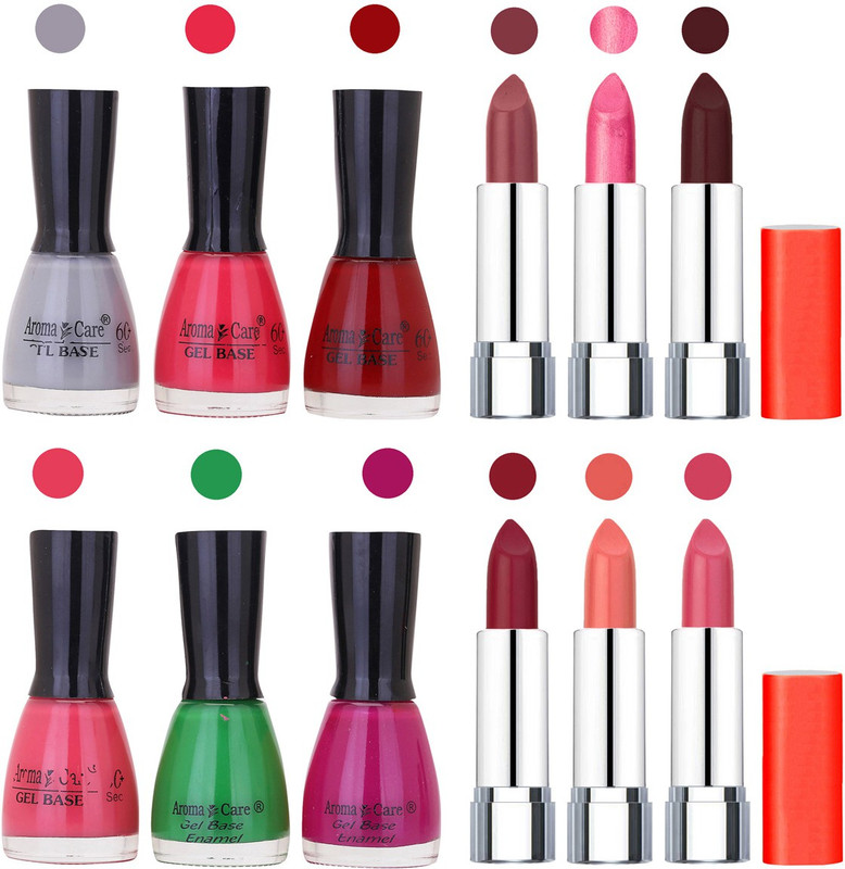 Aroma Care Wholesale Rate Combo of Nail Polish and Rythm Lipstick 697(Set of 12)