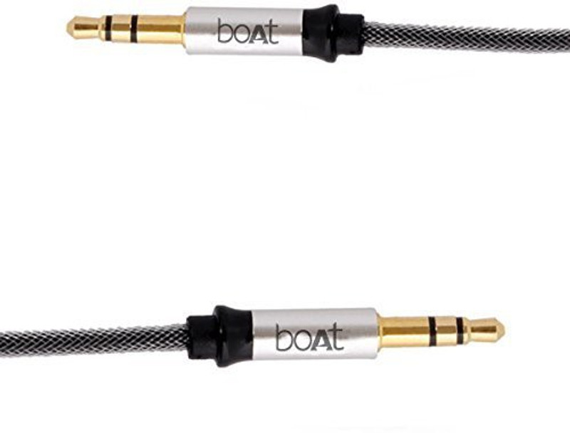 boAt AUXS500 AUX Cable(Silver)