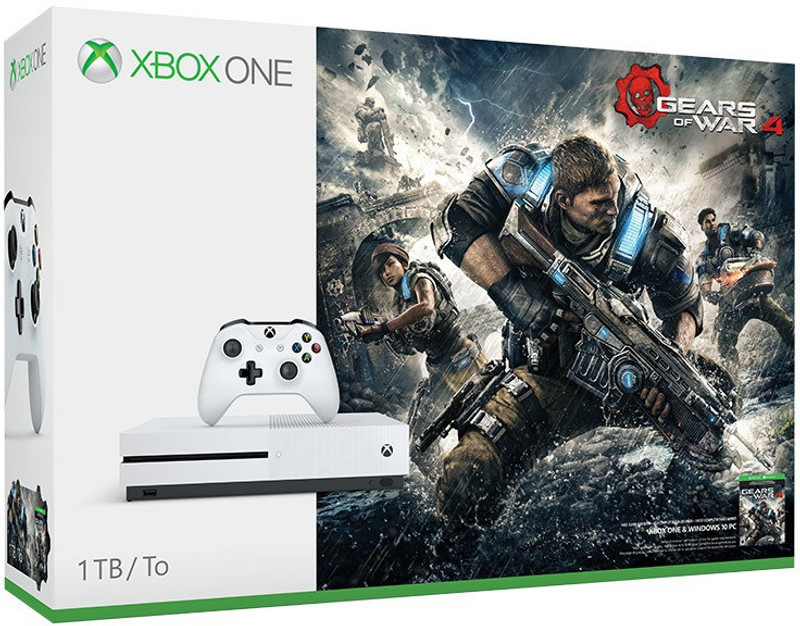 Microsoft XBOX ONE S CONSOLE ONE TB with Gears of War 4(Black)