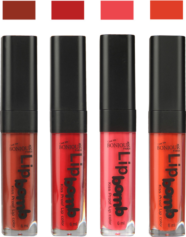 BONJOUR PARIS Matte Lipstick(Tan-Dark Red-Peach-Brick Orange, 24 ml) BONJOUR PARIS Matte Lipstick(Tan-Dark Red-Peach-Brick Orange, 24 ml)