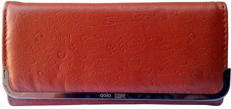 sanshul Girls Brown Canvas Wallet(12 Card Slots)