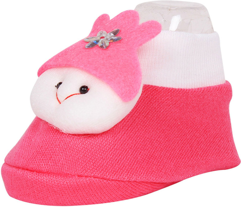 Ole Baby OB-CSB-F693-P Booties(Toe to Heel Length - 10 cm, Pink)