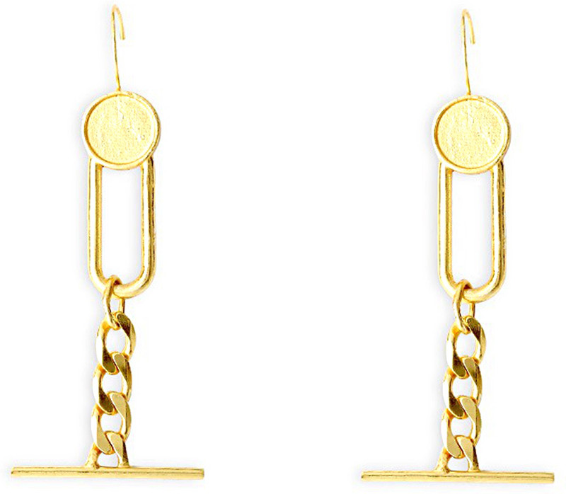 stylefiestafashion Swing Chain Gold Earrings Alloy Drops & Danglers