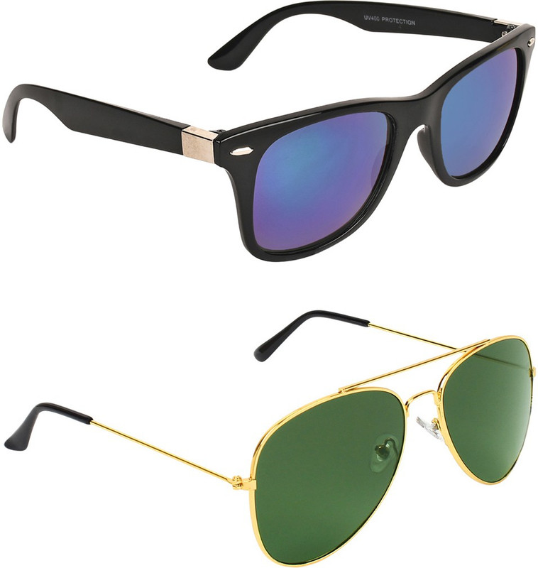 Abner Wayfarer, Aviator Sunglasses(Blue, Black) Abner Wayfarer, Aviator Sunglasses(Blue, Black)