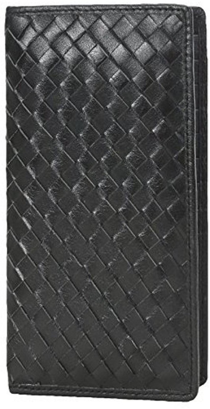 Brune Women Casual Black Genuine Leather Wallet(15 Card Slots)